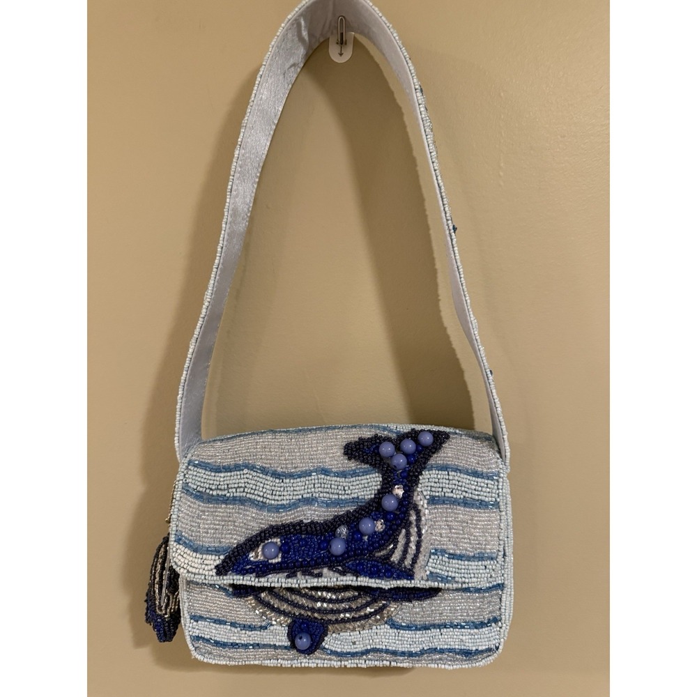 NEW RELEASE Blue Whale / Crab Beaded Shoulder Bag India Viral Beaded Bag Charm